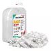 Recycled white knit T-shirt cleaning rags in a 5-pound bag, industrial towels by Wiping Hub for durable cleaning.