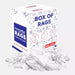 Recycled white knit industrial towels by Wiping Hub, 25 lb box of reusable cleaning rags for industrial use.
