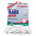 Recycled white knit industrial towels from Wiping Hub, 10 lbs box of reusable cleaning rags for industrial use