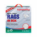 Recycled White Knit T-Shirt Cleaning Rags - 5 lbs Compressed Box - Wiping Hub