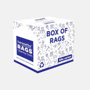 Recycled White Knit T-Shirt Cleaning Rags - 600 lbs. Pallet - 120 x 5 lbs. Boxes - Wiping Hub