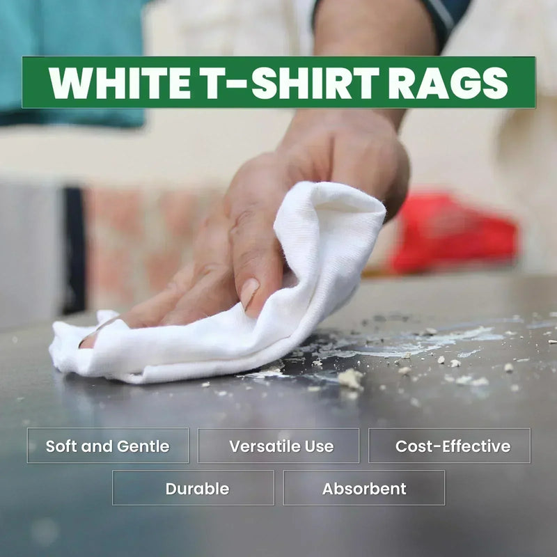 Recycled White Knit T-Shirt Cleaning Rags - Infographics - Wiping Hub