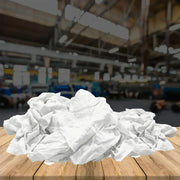 Recycled White Knit T-Shirt Cleaning Rags - Wiping Hub