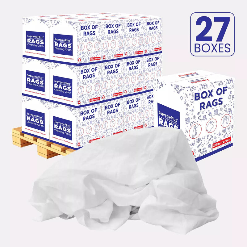 White Linen Mixed Material Rags