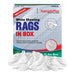 Recycled White Sheeting Cleaning Rags - 25 lbs. Compressed Box - Wiping Hub