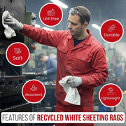 Recycled White Sheeting Cleaning Rags – Infographics – Wiping Hub