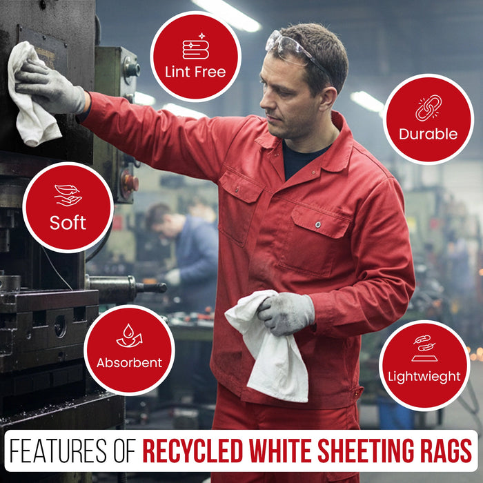 Recycled White Sheeting Cleaning Rags – Infographics – Wiping Hub