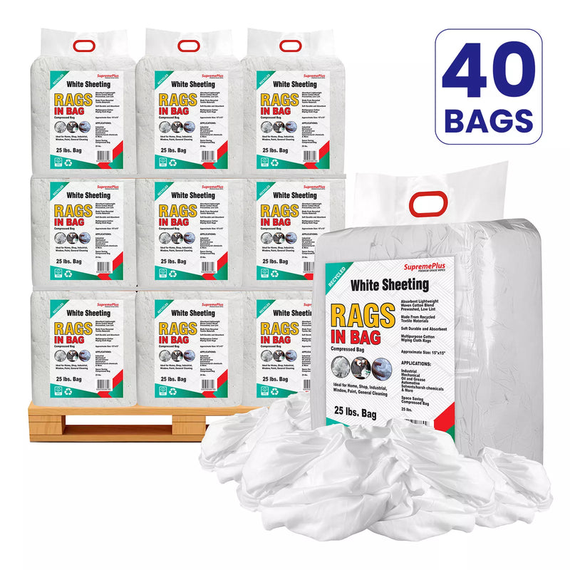 Recycled White Sheeting Rags