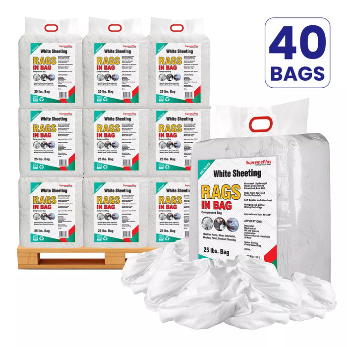 Recycled White Sheeting Rags