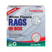 Recycled White Sweatshirt Cleaning Rags 25 lbs. Compressed Box - Wiping Hub