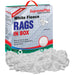 Recycled White Sweatshirt Cleaning Rags 5 lbs. Compressed Box - Wiping Hub