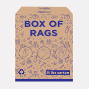 Recycled White Sweatshirt Cleaning Rags 600 lbs. Pallet - 12 x 50 lbs. Boxes - Wiping Hub