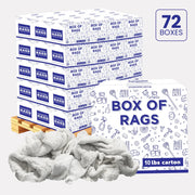 Recycled White Terry Towel Cleaning Rags - 720 lbs. Pallet - 72 x 10 lbs. Boxes - Wiping Hub
