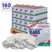 Recycled White Terry Towel Cleaning Rags - 800 lbs. Pallet - 160 x 5 lbs. Compressed Boxes - Wiping Hub