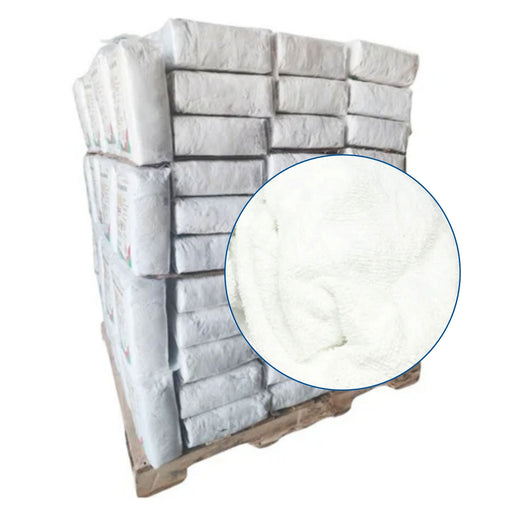 White Terry Towel Rags - 800 lbs. Pallet - 160 x 5 lbs. Bags - Wiping Hub