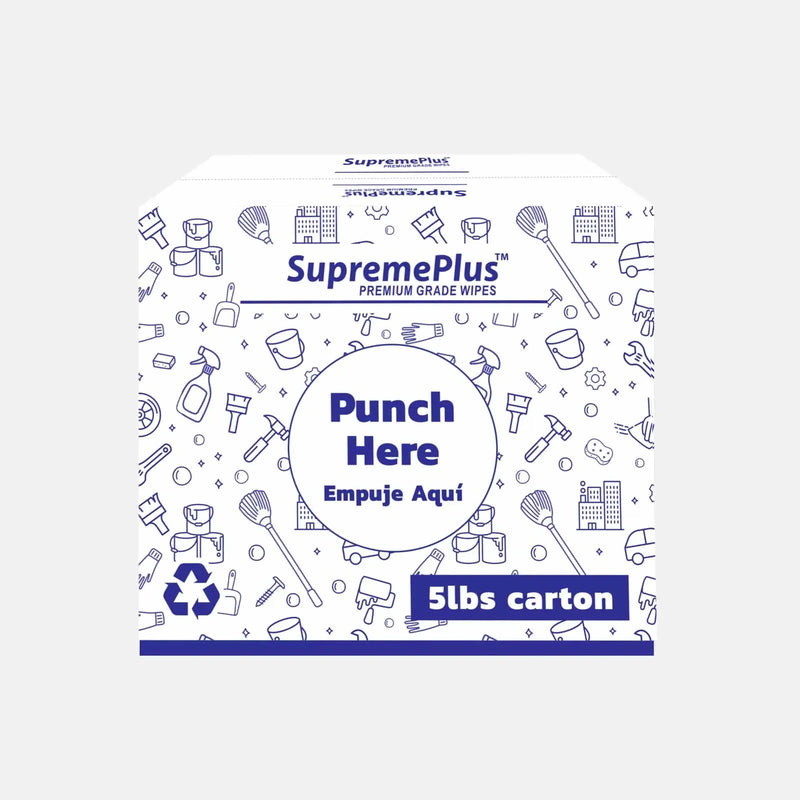 Recycled White Terry Towel Cleaning Rags - 600 lbs. Pallet - 120 x 5 lbs. Boxes - Wiping Hub