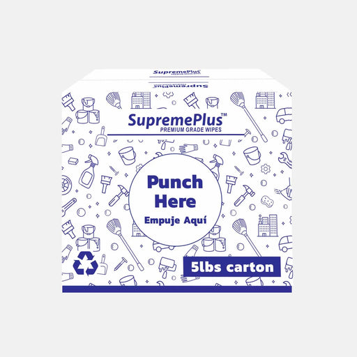 Recycled White Terry Towel Cleaning Rags - 600 lbs. Pallet - 120 x 5 lbs. Boxes - Wiping Hub