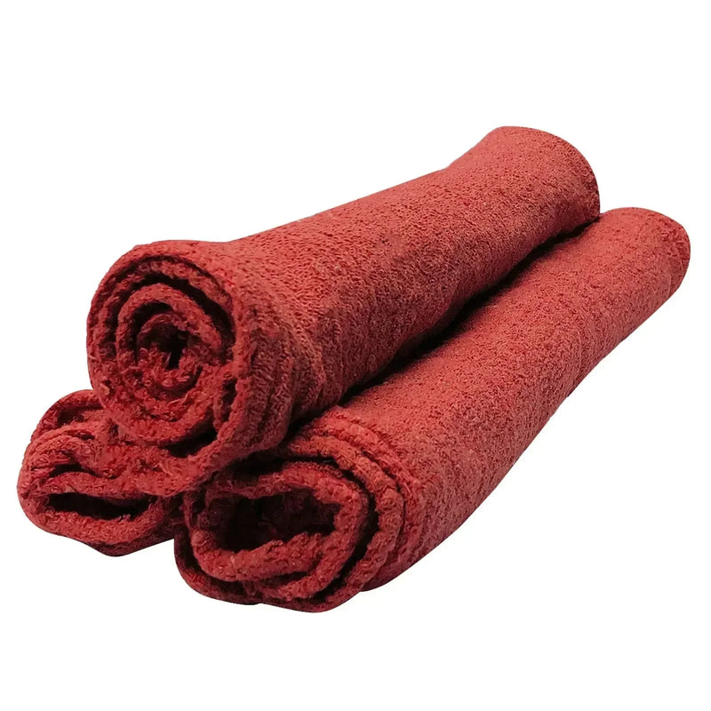 Red Shop Towels - 13 x 14 - Rolls & Boxes Buy Wholesale - Wiping Hub