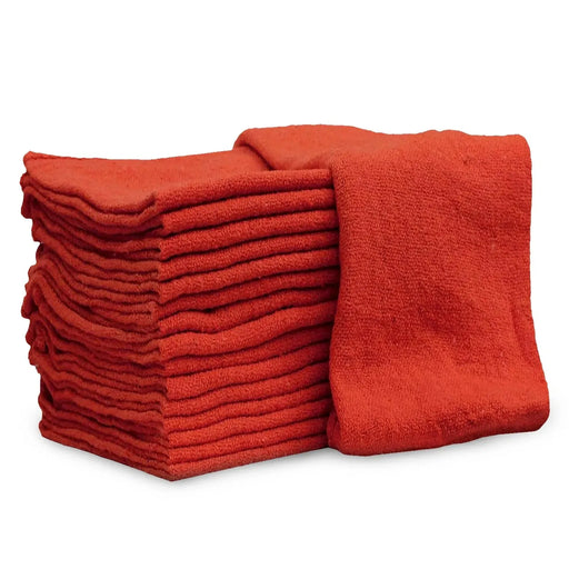 New Red Shop Cleaning Towels - Wiping Hub