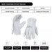 Split Cowhide Leather Driver Gloves - White - L, XL, 2XL - Wiping Hub