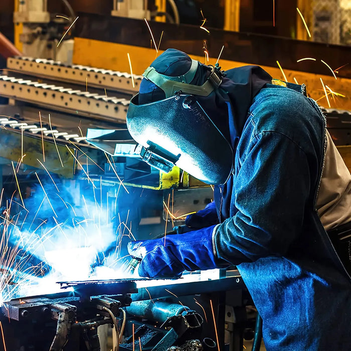 Split cowhide welding gloves double palm blue - Usage - Wiping Hub