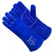 Split Cowhide Leather Welding Gloves - Single Palm - Blue - L, XL, 2XL - Wiping Hub