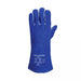 Split Cowhide Leather Welding Gloves - Single Palm - Blue - L, XL, 2XL - Wiping Hub