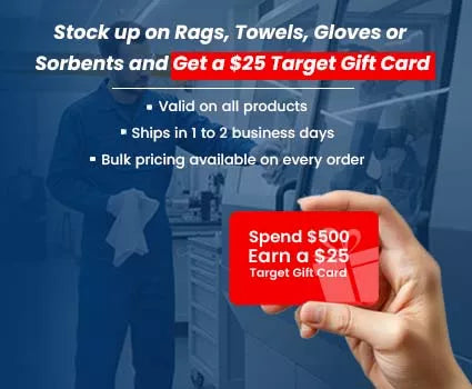 Bulk cleaning supply promotion with a gift card
