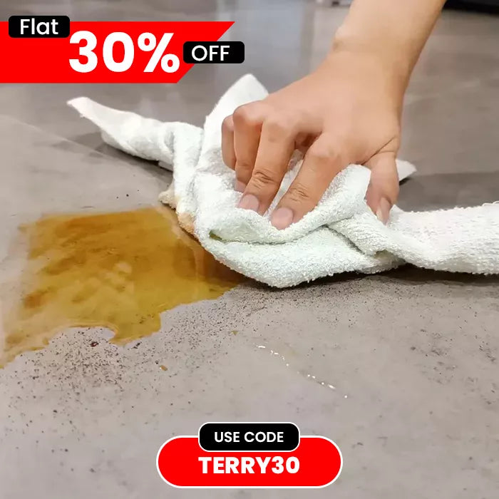 Clean Up Terry White Bar Towels - 14x17 to 16x19 - 25 lbs. Bag