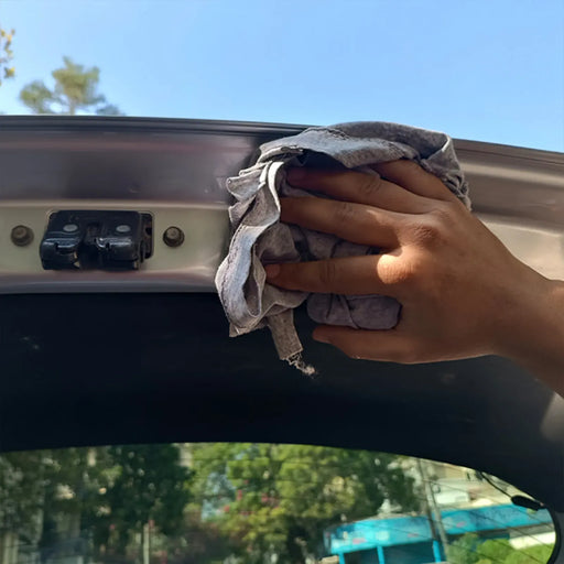 Recycled Gray Knit T-Shirt Cleaning Rags - 600 lbs. Pallet - 12 x 50 lbs. Boxes - Wiping Hub