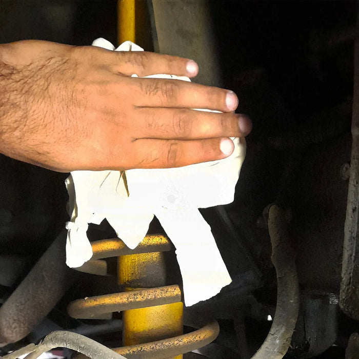 New Premium White Washed T-shirt Rags - 960 lbs. Pallet - 96 x 10 lbs. Bags - Wiping Hub