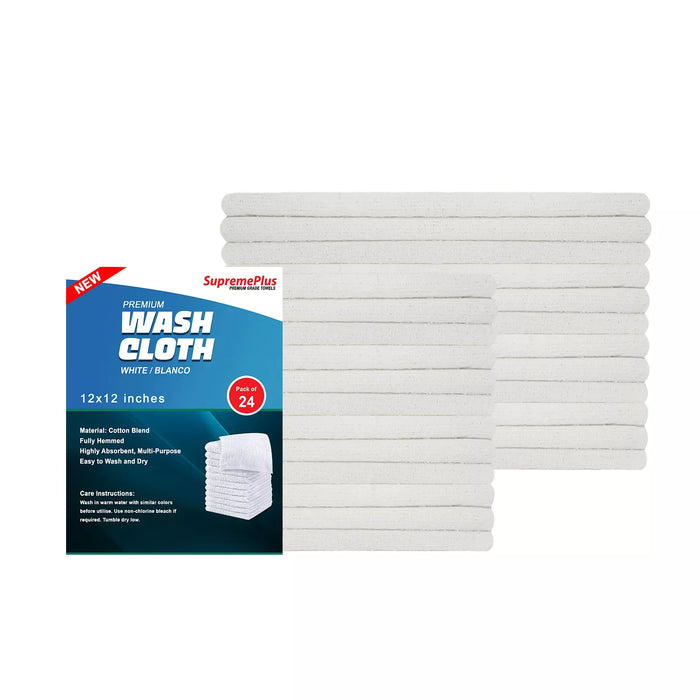 Bulk White Wash Cloth Towels