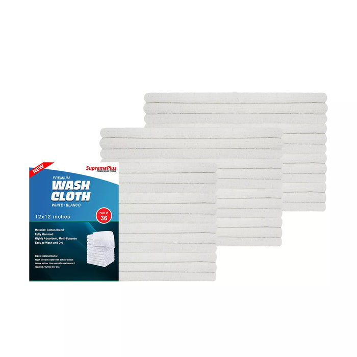 Bulk White Wash Cloth Towels