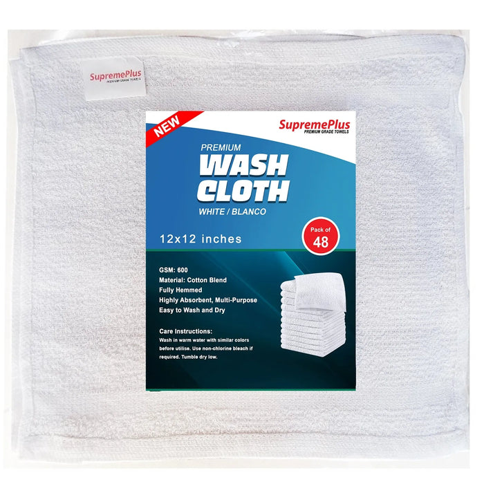 Bulk White Wash Cloth Towels - Wiping Hub