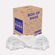 White Half Towel Cleaning Rags – 50 lbs Box – Wiping Hub