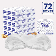 White Half Towel Cleaning Rags – 720 lbs Pallet – 72 × 25 lbs Boxes – Wiping Hub