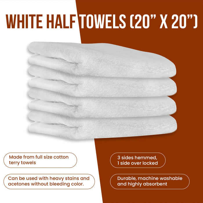 White Half Towel Cleaning Rags – Infographics – Wiping Hub