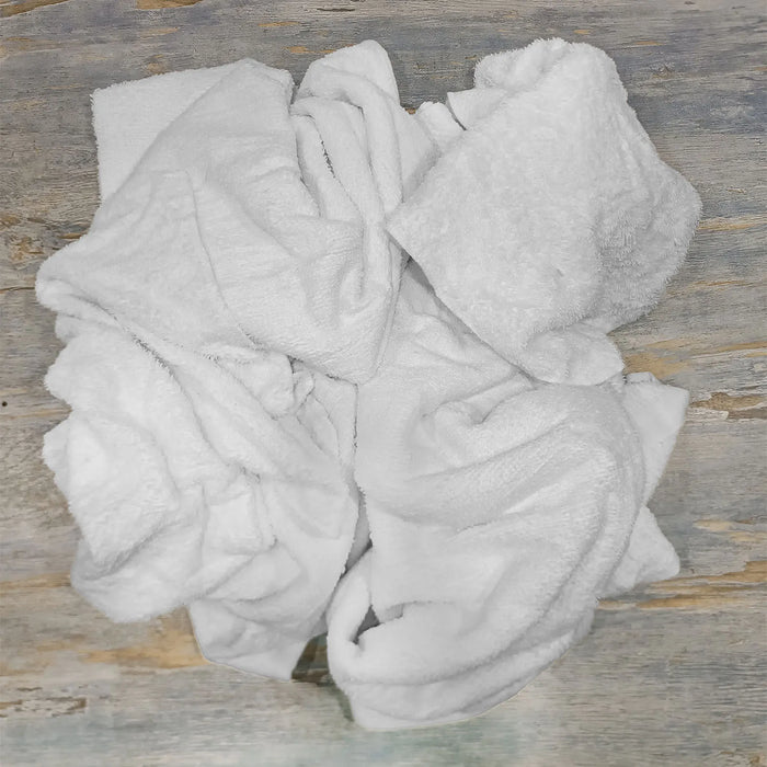 White Half Towel Cleaning Rags – Wiping Hub