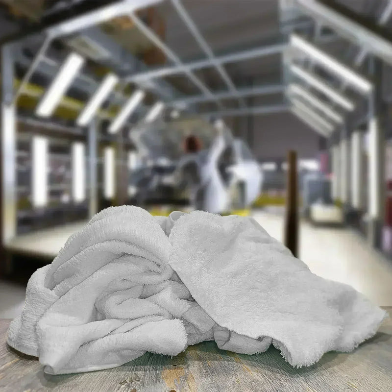 White Half Towel Cleaning Rags – Wiping Hub