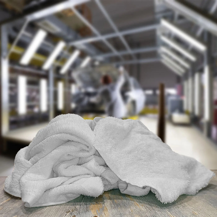 White Half Towel Cleaning Rags – Wiping Hub