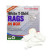 White Knit T-Shirt Material Wiping Rags - 25 lbs. Compressed Box