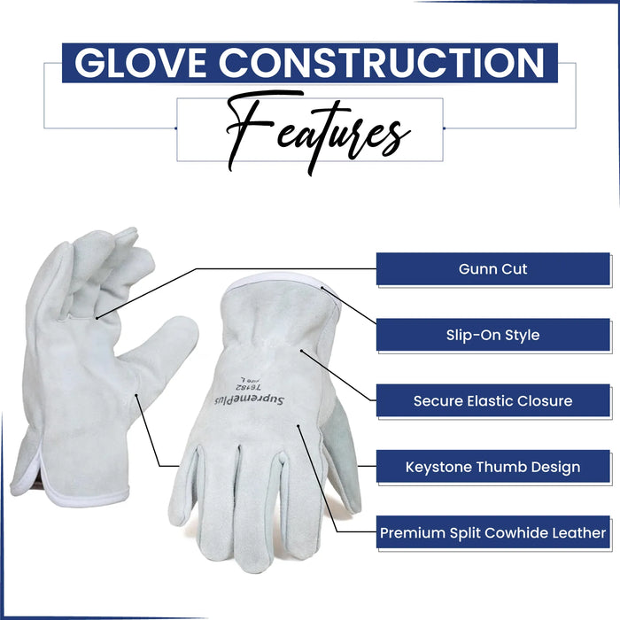 White split cowhide leather driver gloves – Infographic – Wiping Hub
