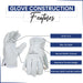 White split cowhide leather driver gloves – Infographic – Wiping Hub