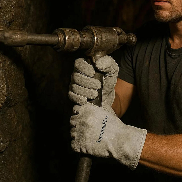 White split cowhide leather driver gloves – Usages – Wiping Hub