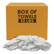 Clean Up Terry White Bar Towels - 14x17 to 16x19 - 10 lbs. Box - Wiping Hub