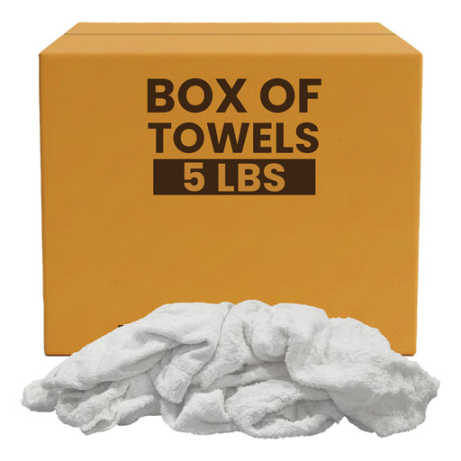 White Terry Bar Mop Cleaning Towels – 5 lbs Box – Wiping Hub