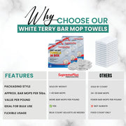 White Terry Bar Mop Cleaning Towels – Infographics – Wiping Hub
