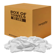 White Wash Towel Cleaning Cloth - 10 lbs Box - Wiping Hub