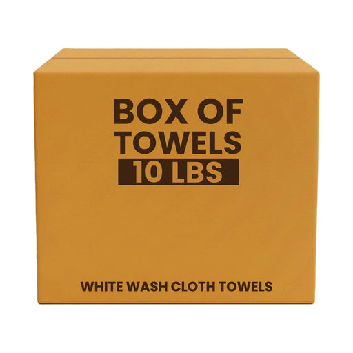 White Wash Towel Cleaning Cloth - 10 lbs Box - Wiping Hub