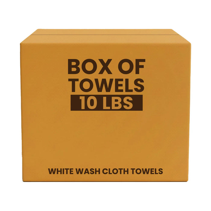 White Wash Towel Cleaning Cloth - 10 lbs Box - Wiping Hub